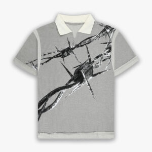 Barbed Collar T-Shirt - Grey - ThreeSixFive